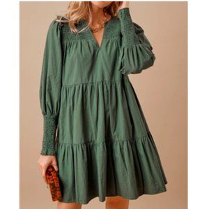 Tuckernuck Pomander Place Ceci Dress Jaguar Green Medium
